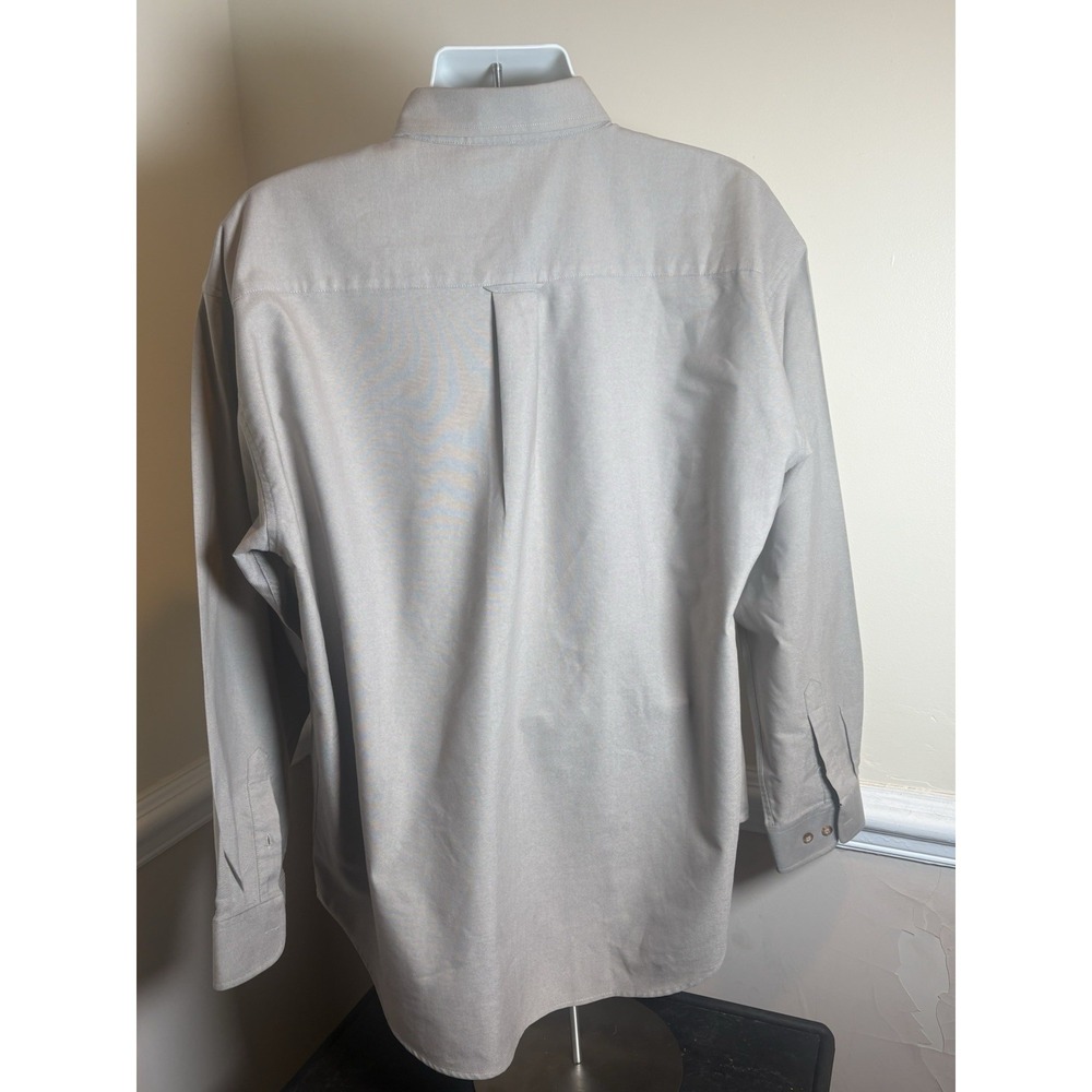 Bill Blass Premium Mens XL Tan Button Down Wrinkle Free Long Sleeve - Picture 5 of 9